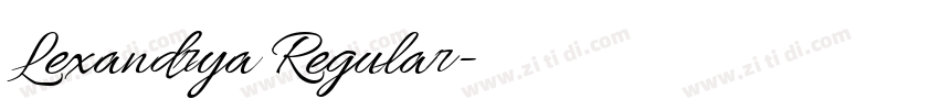 Lexandrya Regular字体转换 Lexandrya Regular字体转换